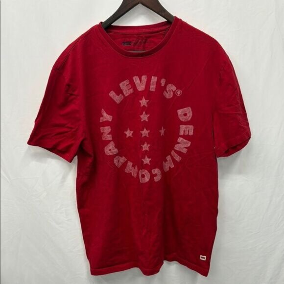 Levi's Other - Levi's Red Short Sleeve Tee with Circular Logo